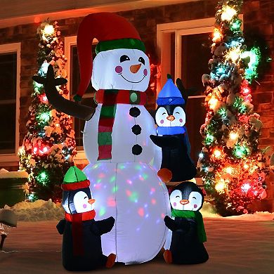 6' Light Up Inflatable Snowman Penguin Christmas Lawn Decoration