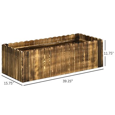 Wooden Raised Garden Flower Bed Vegetable Plant Backyard Planter Box