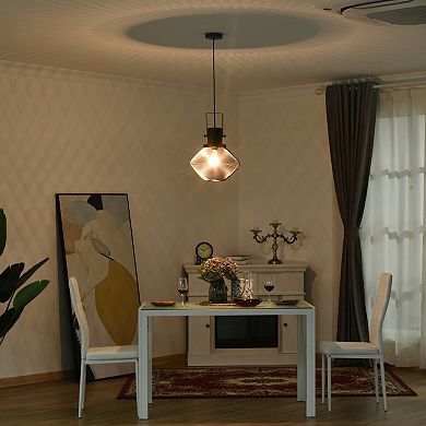 HOMCOM Industrial Pendant Light Fixtures with Adjustable Hanging Chain