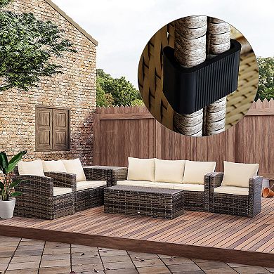 Set Of 10 Outdoor Patio Wicker Furniture Fasteners Clip Sectional Connector
