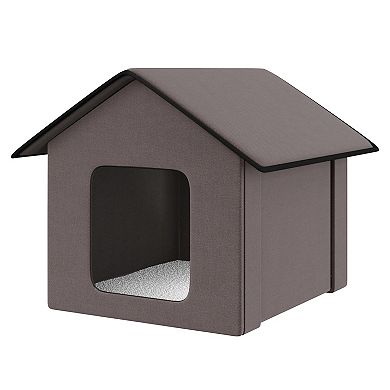Heated Soft Cat Pet Bed Kitty House Indoor Warm Shelter
