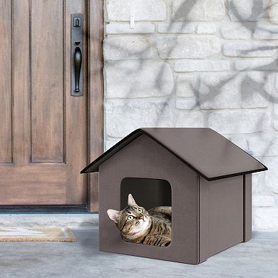 Heated Soft Cat Pet Bed Kitty House Indoor Warm Shelter