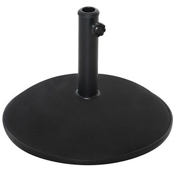 Outsunny 20" 55lbs Outdoor Patio Round Cement Umbrella Stand W/ Umbrella Hole