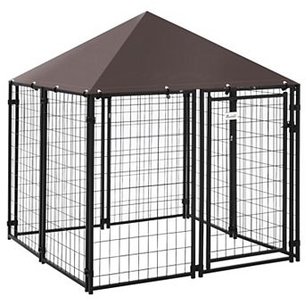 Steel Exercise Pen For Dogs W/ Water-resistant Cover For Small Medium Dogs