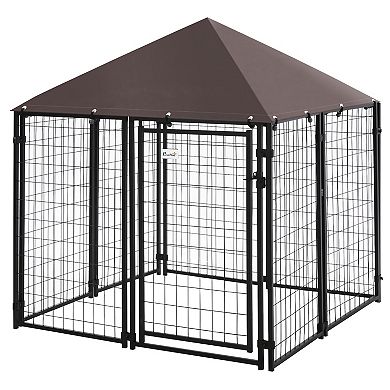 Steel Exercise Pen For Dogs W/ Water-resistant Cover For Small Medium Dogs