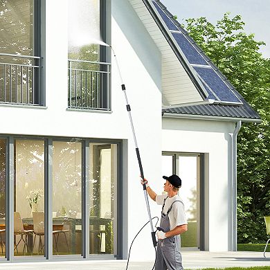 Outsunny 18ft Pressure Washer Pump Telescoping Extension Wand 3 Section 4000PSI