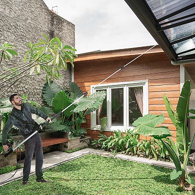 Outsunny 18ft Pressure Washer Pump Telescoping Extension Wand 3 Section 4000PSI