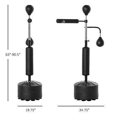 Soozier 4-in-1 Punching Bag Stand w/ 2 Speedballs, 360° Relax Bar