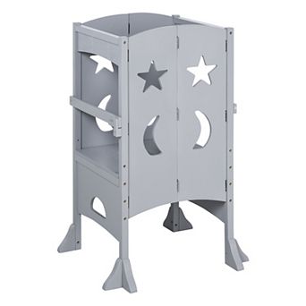 Indoor Bathroom Step Stool For Kids W/ Non-slip Feet For Cooking/cleaning, Grey