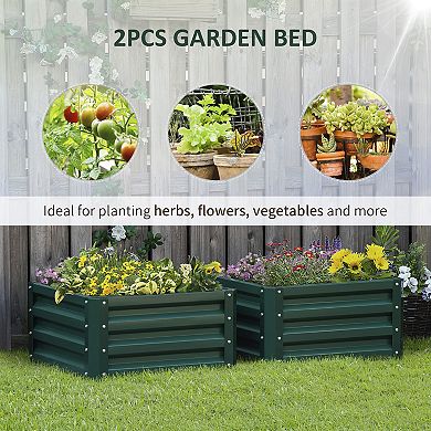 Set Of 2 Elevated Wall Garden Bed, Planet Boxes, Vegetables, Herbs, Flowers