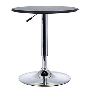 25" Round Indoor Home Pub Bar Table Adjustable Bistro Counter Round Swivel Top