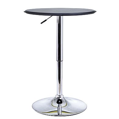 25" Round Indoor Home Pub Bar Table Adjustable Bistro Counter Round Swivel Top