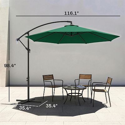 4 person patio dining set with umbrella 5-piece Outdoor Patio Dining Set with Mesh Back Cushioned Chair & Square Table with Umbrella Hole for 4-Person, Black & Gray