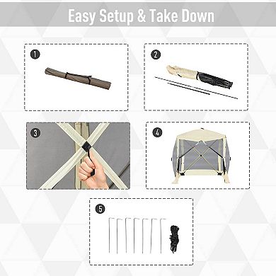 Outsunny 7.1ft x 7.1' Outdoor Pop Up Party Tent Canopy w/ Carry Bag