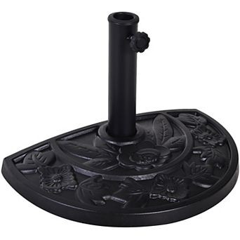 Half Round Umbrella Base Stand W/high-quality Classic & Strong Design, Black