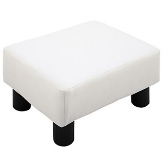 Modern Faux Leather Ottoman Footrest Stool Foot Rest Small Chair Seat Sofa Couch