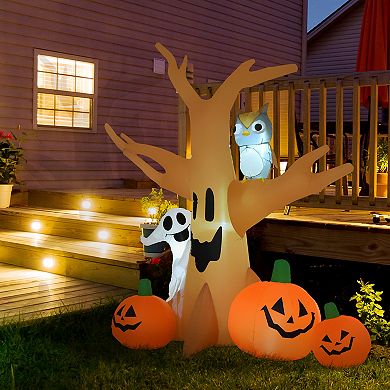 7.5' Cute Decorative Outdoor Halloween Inflatable Creepy Haunted Tree Yard