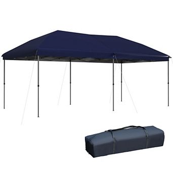 Outsunny 10ft x 19' Pop Up Canopy Event Party Tent with Bag, Off-White