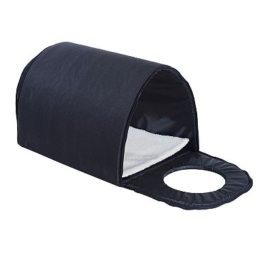 PawHut Dome Heated Cat House Portable and Waterproof Pet Shelter for Kitty in Winter Black