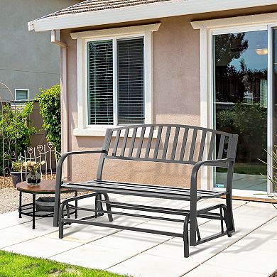 Patio Garden Glider 2 Person Outdoor Porch Gliding Chair Yard Furniture