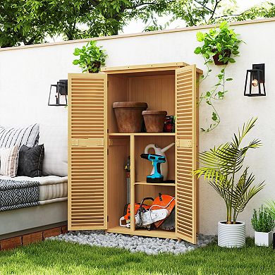 Outsunny 5' X 3' Wooden Garden Storage Shed With Asphalt Roof