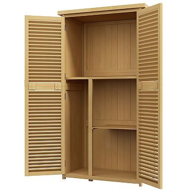 Outsunny 5' X 3' Wooden Garden Storage Shed With Asphalt Roof