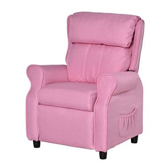 Kids Recliner Adjustable Armchair Sofa, Soft Sponge Cushion Accent Chair, Grey