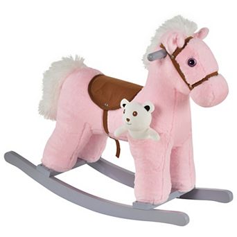 Children Riding Rocking Horse Toy W/ Fun Realistic Sounds & Storage Bag