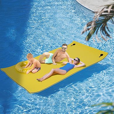 Floating Water Mat Float Pad Used In Lake Pool Water Beach Sea Ocean Yelow