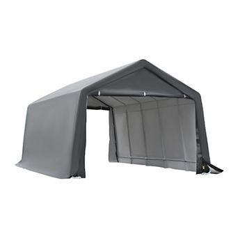 12' X 20' Carport Heavy Duty Truck Suv Garage Cover Canopy - Grey