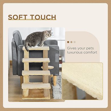 PawHut Cat Tree, Cat Tower Cat Stair Steps with Scratching Post