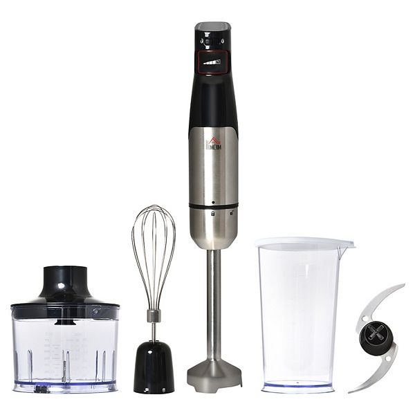 4in1 Immersion Handheld Stainless Steel Blade Stick Blender W