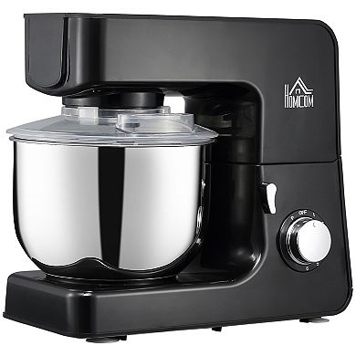 Electric Standing Stainless Steel Mixer W/ 6 Qt Bowl, Beater & Dough Hook, Black