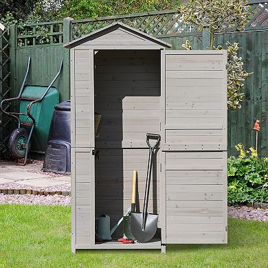 Backyard Garden Tool Organizer & Storage W/ Interior Shelves & Waterproof Paint