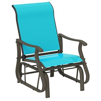 Outsunny Outdoor Glider Chair, Steel Rocking Chair