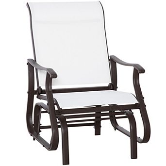 Outsunny Outdoor Glider Chair, Steel Rocking Chair