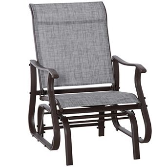 Outsunny Outdoor Glider Chair, Steel Rocking Chair