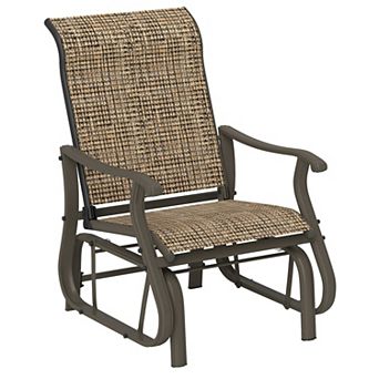 Outsunny Outdoor Glider Chair, Steel Rocking Chair