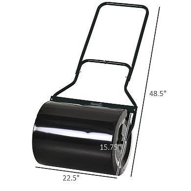 Heavy Duty Garden Lawn Weighted Roller To Flatten Ground With Steel Build