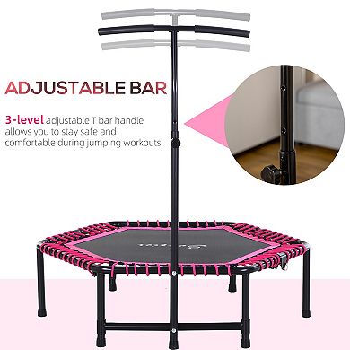 Soozier 48inch Foldable Trampoline Outdoor Bungee Exercise Fitness Jumper