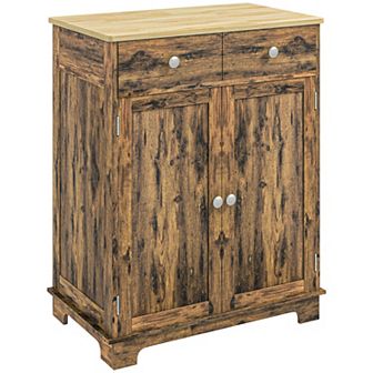 Homcom Sideboard Buffet Cabinet, Coffee Bar Cabinet With 2 Drawers