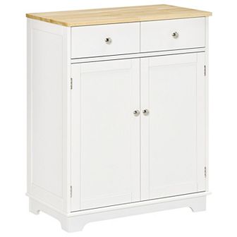 Homcom Sideboard Buffet Cabinet, Coffee Bar Cabinet With 2 Drawers