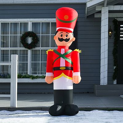 8 ft authentic tall nutcracker face Christmas inflatable