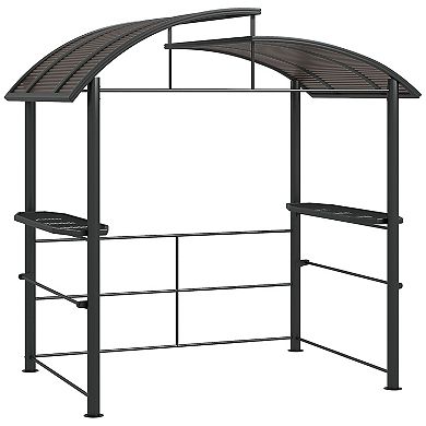 Outsunny 8' X 5' Grill Gazebo Shelter With Vented Pc Roof, Side Shleves