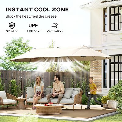 abba patio umbrella sku ap9386ctr Amazon.com : Abba Patio 10FT Vienna Offset Patio Umbrella Outdoor  Cantilever Umbrella with 360 Rotation Design and Easy Tilt Adjustment UV  50+ Protection 8 Ribs for Backyard Garden Deck Pool Patio, Brown :