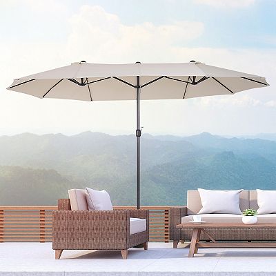 アウトドア寝具 boma Outsunny Quick Beach Cabana Canopy Umbrella, 6.5' Easy
