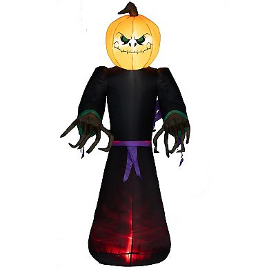 Homcom 7' Halloween Inflatable Decoration Reaper Ghost Pumpkin