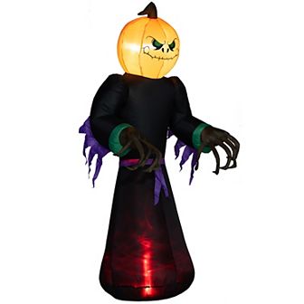 HOMCOM 7ft Halloween Inflatable Decoration Reaper Ghost Pumpkin