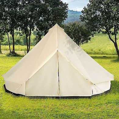 17' Family Tent 10 Persons Waterproof Teepee Bell Tents Hunting Camp
