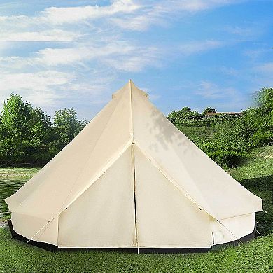 17' Family Tent 10 Persons Waterproof Teepee Bell Tents Hunting Camp